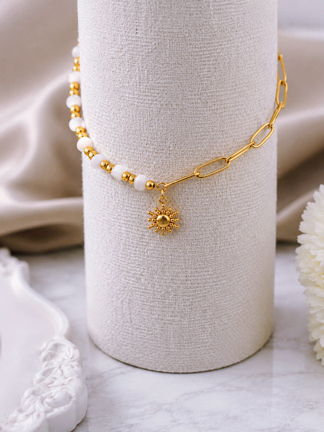 SOLSTICE CHARM BRACELET (HANDMADE) (WATERPROOF & 18K GOLD PLATED)