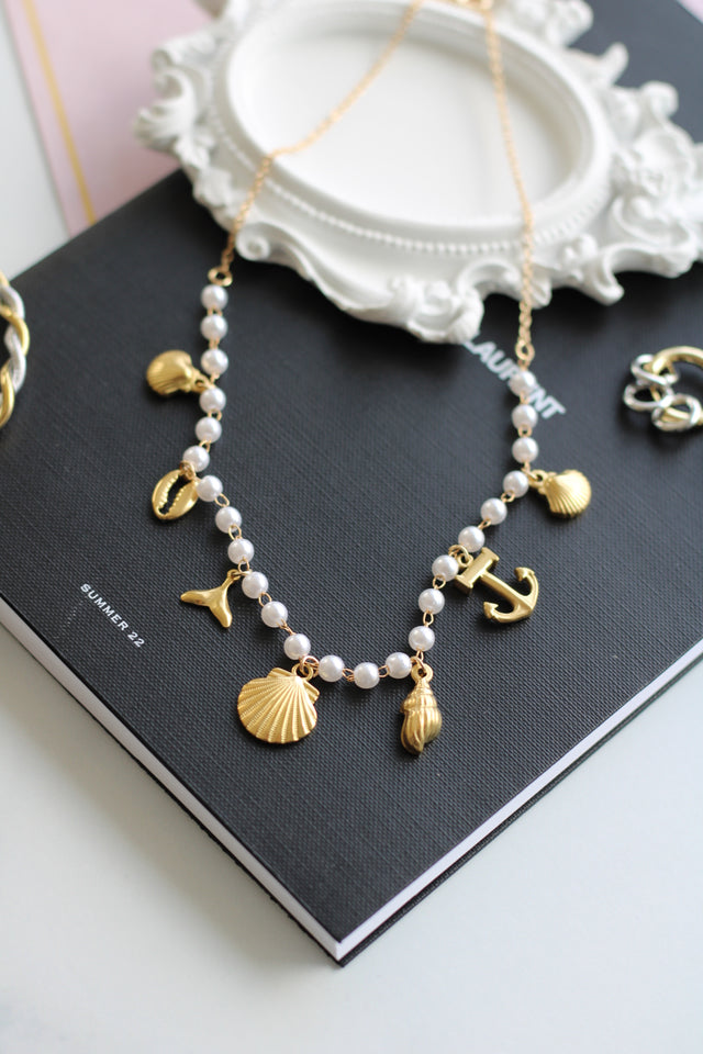 VITAMIN SEA CHARM NECKLACE - HANDMADE (WATERPROOF & 18K GOLD PLATED)