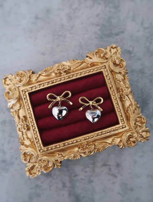 BOWTIED LOVE EARRINGS (WATERPROOF & 18K GOLD / WHITE GOLD PLATED)