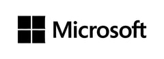 Microsoft logo in black