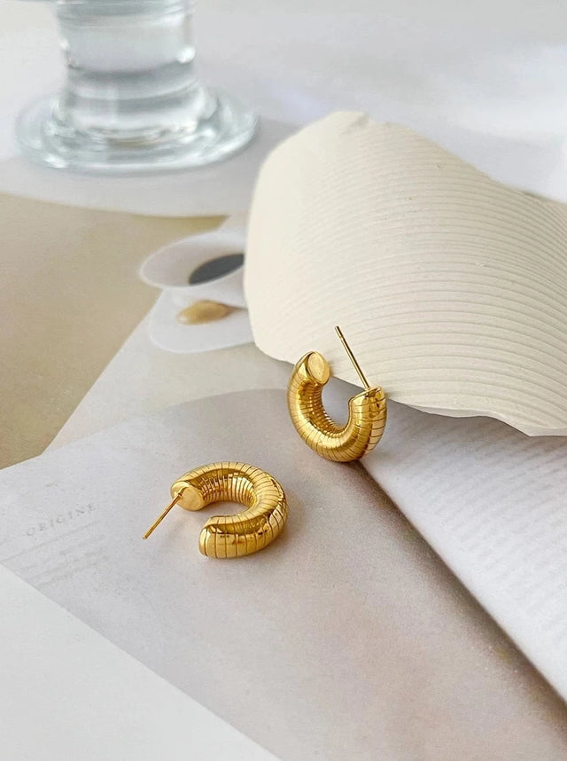 CHARLOTTE EARRINGS - FINAL SALE (WATERPROOF & 18K GOLD PLATED)